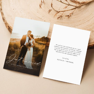 Budget Elegant calligraphy Wedding Photo Elopement Aankondiging