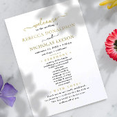 Budget Elegant Calligraphy Wedding Programme