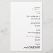 BUDGET Elegant Calligraphy Wedding Programme (Achterkant)