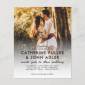 Budget Elegant Chic 2 Photo Wedding Invitation (Voorkant)