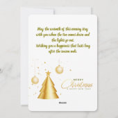 Budget Elegant Christmas 3 Photo Holiday Card 2025 Feestdagenkaart (Achterkant)