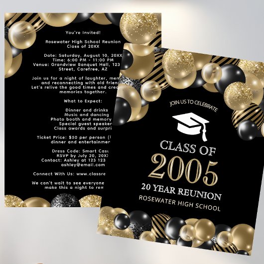 Budget Elegant Class Reunion Black Gold Evenemente