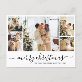 Budget Elegant Collage Kerstfeestdag Briefkaart