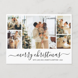Budget Elegant Collage Kerstfeestdag Briefkaart