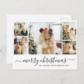 Budget Elegant Collage Kerstfeestdag Briefkaart (Voorkant / Achterkant)