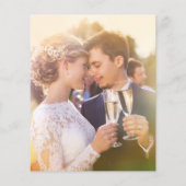 BUDGET Elegant Crane Photo Weddenschap Dank je (Achterkant)