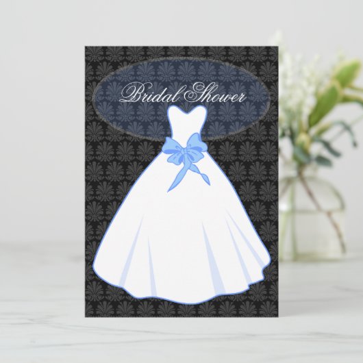 Budget Elegant Damask Vrijgezellenfeest Kaart (Staand voorkant)