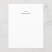 BUDGET ELEGANT DOOP UITNODIGING Groene decor Zonne (Achterkant)