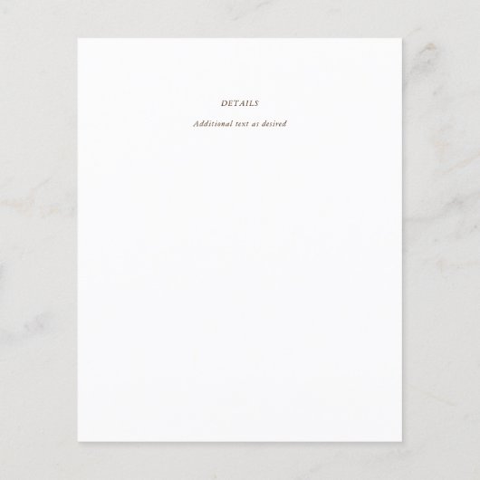 BUDGET ELEGANT DOOP UITNODIGING Groene decor Zonne (Achterkant)