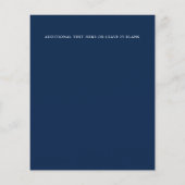 BUDGET Elegant Double Border Monogram Navy Weddens (Achterkant)