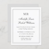 BUDGET Elegant Double Border Monogram Weddenschap (Voorkant / Achterkant)