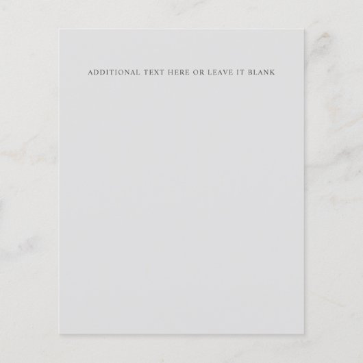 BUDGET Elegant Double Border Monogram Weddenschap (Achterkant)