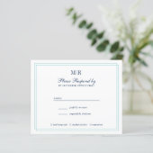 BUDGET Elegant Double Border Monogram Weddenschap  (Staand voorkant)