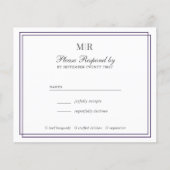 BUDGET Elegant Double Border Monogram Weddenschap (Voorkant)