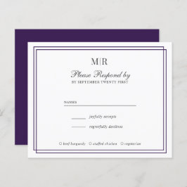 BUDGET Elegant Double Border Monogram Weddenschap 