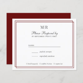 BUDGET Elegant Double Border Monogram Weddenschap 