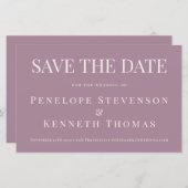 Budget Elegant Dusty Paars sparen de datum (Voorkant / Achterkant)