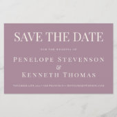 Budget Elegant Dusty Paars sparen de datum (Voorkant)