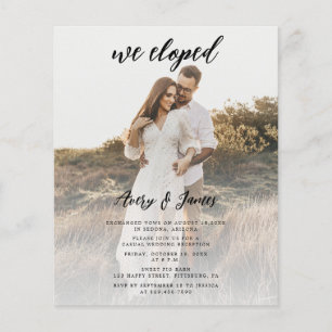 Budget Elegant Elopement Reception Weddenfoto Flyer