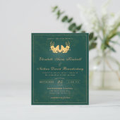Budget Elegant Emerald Green Gold Wedding (Staand voorkant)