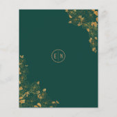 Budget Elegant Emerald Green Gold Wedding (Achterkant)