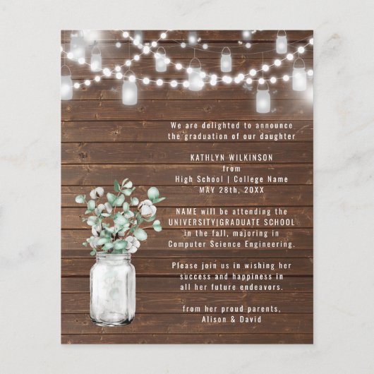 BUDGET Elegant Eucalyptus Greenery AFSTUDEERDER Ui (Achterkant)