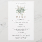 Budget Elegant Eucalyptus verliest Groen Gold Menu (Voorkant)
