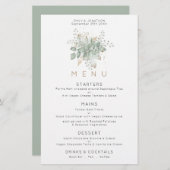 Budget Elegant Eucalyptus verliest Groen Gold Menu (Voorkant / Achterkant)