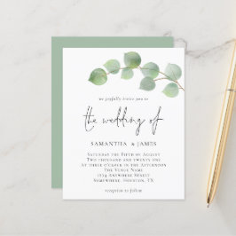 Budget Elegant Eucalyptus Weddenschap
