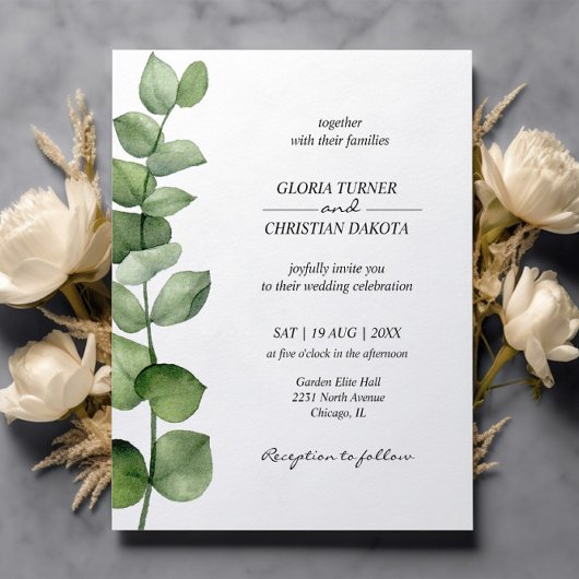 Budget Elegant Eucalyptus Weddenschap