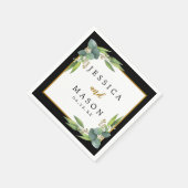 Budget Elegant Eucalyptus Wedding Cocktail Servet (Hoek)