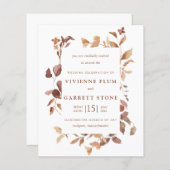 BUDGET Elegant Fall Leaves Weddenation (Voorkant / Achterkant)