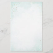 Budget Elegant Floral Waterverf Wedding Menu (Achterkant)