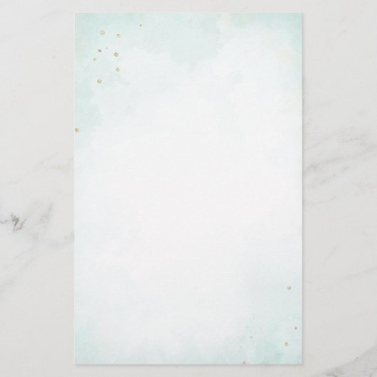 Budget Elegant Floral Waterverf Wedding Menu (Achterkant)