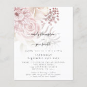 Budget Elegant Florals QR Code Weduwen Uitnodiging (Voorkant)