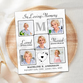 Budget Elegant Foto Collage Sympathie Dank u