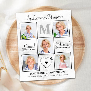 Budget Elegant Foto Collage Sympathie Dank u