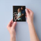 Budget Elegant Foto Save the Date Flyer (Hand)