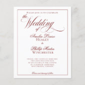 BUDGET Elegant Garnet Red en White Wedding (Voorkant)