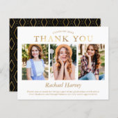 Budget Elegant Gold 3 Foto Afstuderen Hartelijk da (Voorkant / Achterkant)