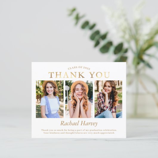 Budget Elegant Gold 3 Foto Afstuderen Hartelijk da (Staand voorkant)