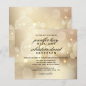 BUDGET Elegant Gold Bokeh Light Chic Wedding (Voorkant / Achterkant)
