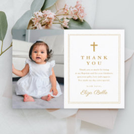 Budget Elegant Gold Cross Foto Baptisme Hartelijk