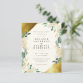 Budget Elegant Gold Geometric Floral Wedding (Staand voorkant)