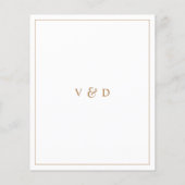 Budget Elegant Gold Script Weduwen Uitnodiging (Achterkant)