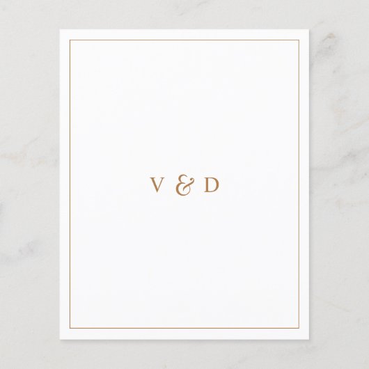 Budget Elegant Gold Script Weduwen Uitnodiging (Achterkant)