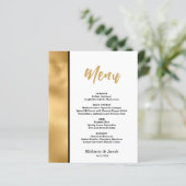Budget Elegant Gold Scripting Flat Menu Kaart (Staand voorkant)