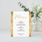 Budget Elegant Gold Scripting Flat Menu Kaart (Staand voorkant)