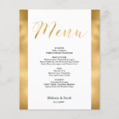 Budget Elegant Gold Scripting Flat Menu Kaart (Voorkant)