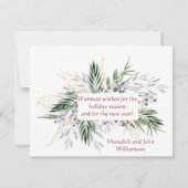 Budget Elegant Gold Tree Foto's Zure kerst Feestdagenkaart (Achterkant)